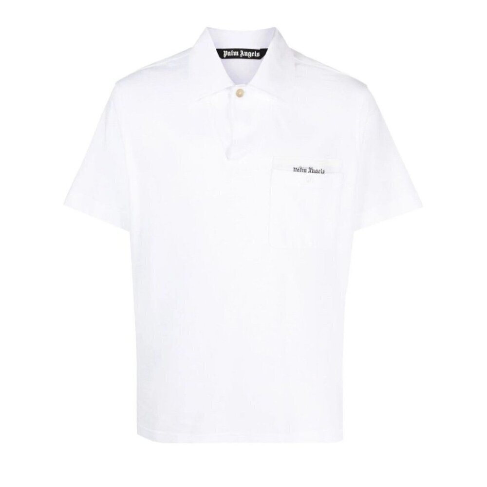 Palm Angels Sartorial Tape Cotton Polo Shirt white mens size Medium New with tag